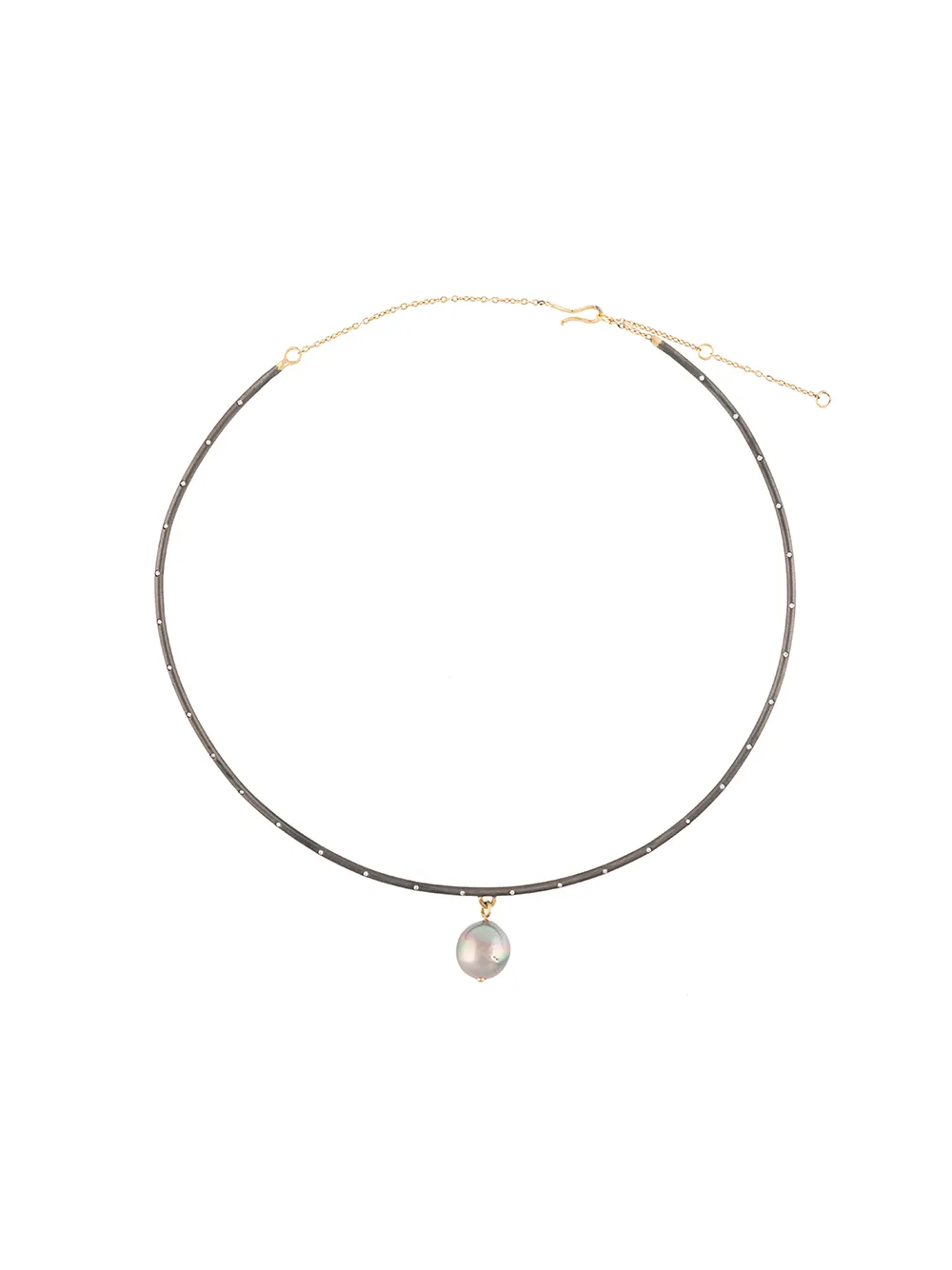 DALILA BARKACHE Collana in oro nero 18kt e diamanti - Grigio