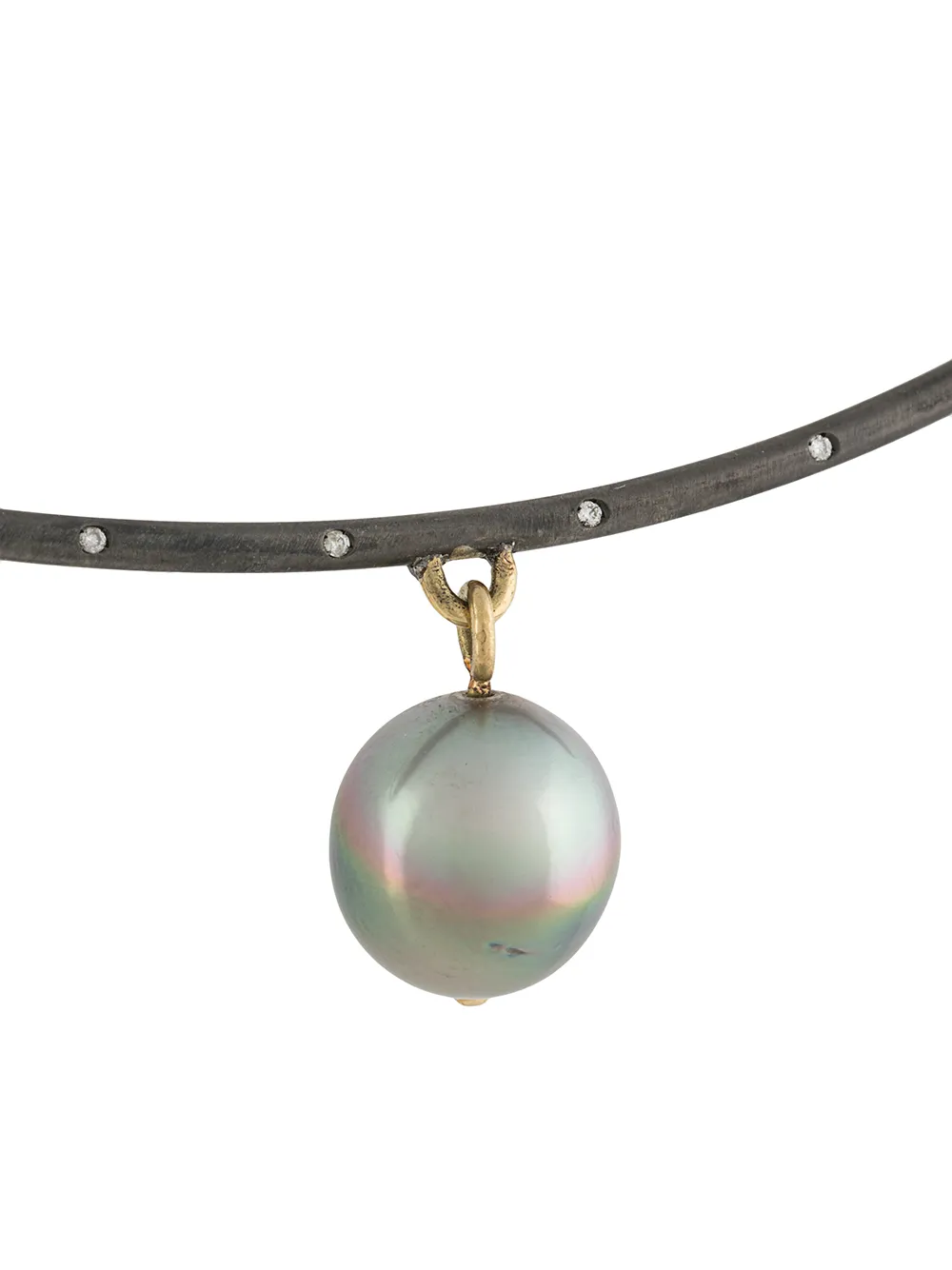  Dalila Barkache 18kt Schwarzgoldhalskette Mit Diamanten   Grau 