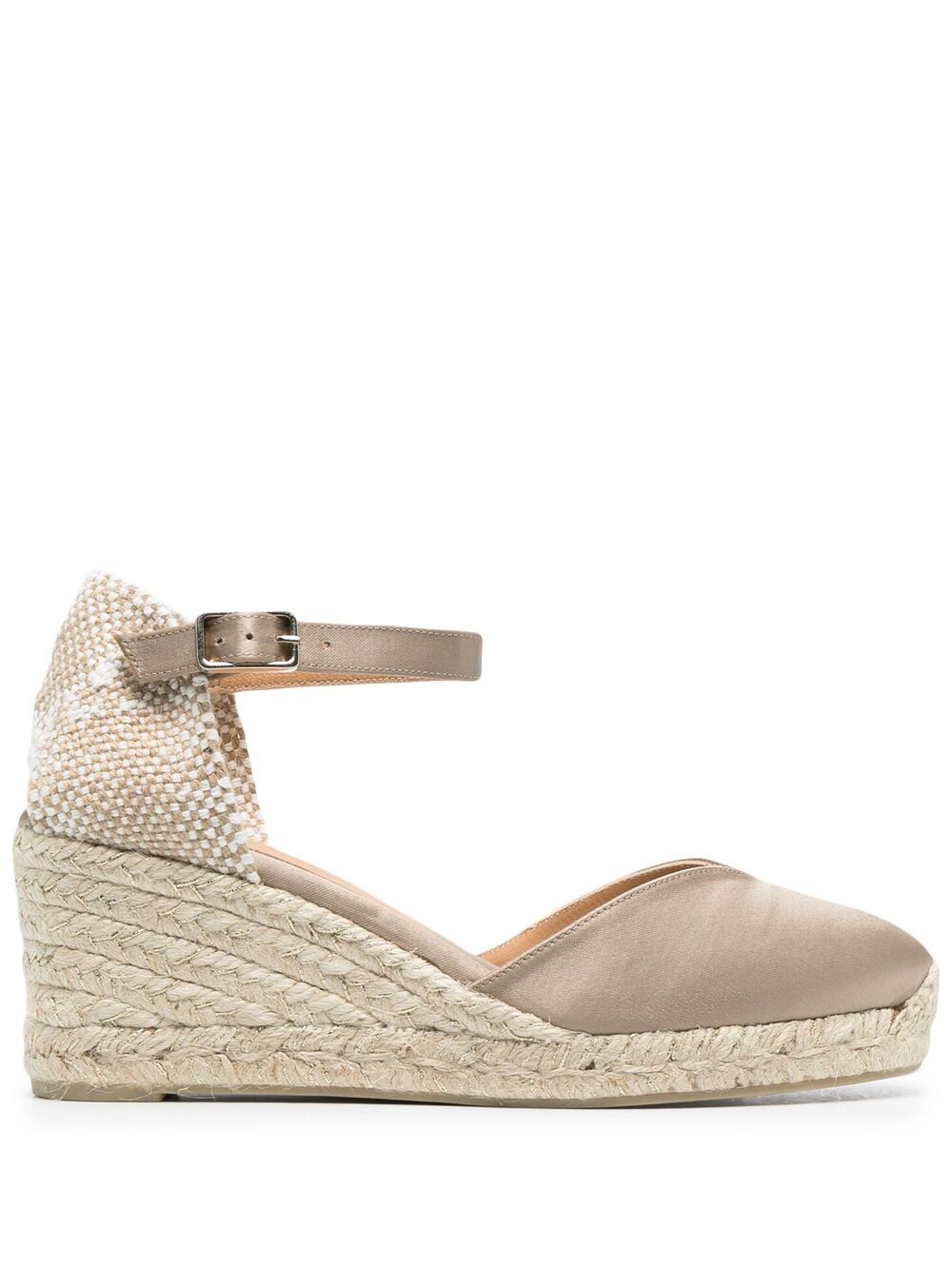 

Castañer Chiarita satin wedge espadrilles - Neutrals