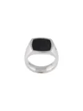 Tom Wood sterling silver Athena cushion onyx ring