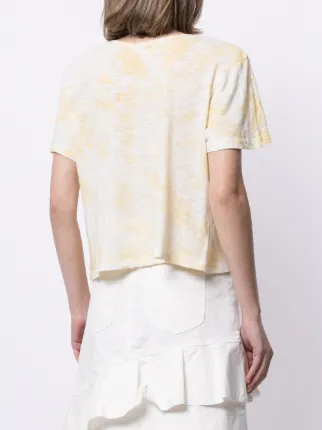 tie dye-print short-sleeved T-shirt展示图