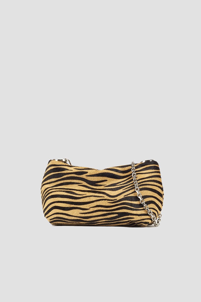 Mini Croissant Bag-multicolour #0 Mini Croissant Bag, Orange/black leather graphic-print shoulder bag from 3.1 PHILLIP LIM featuring all-over graphic print, two-tone design, top zip fastening, main compartment, chain-link shoulder strap and silver-tone hardware.- 0