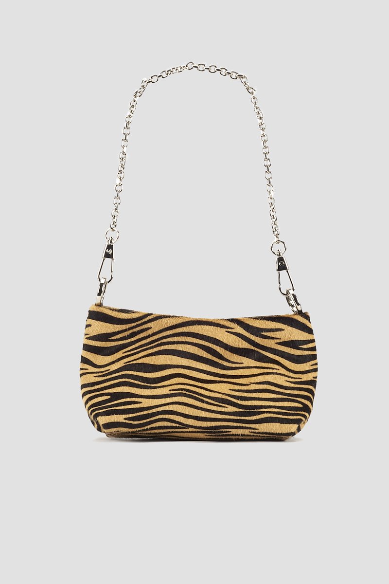 Mini Croissant Bag-multicolour #0 Mini Croissant Bag, Orange/black leather graphic-print shoulder bag from 3.1 PHILLIP LIM featuring all-over graphic print, two-tone design, top zip fastening, main compartment, chain-link shoulder strap and silver-tone hardware.- 2