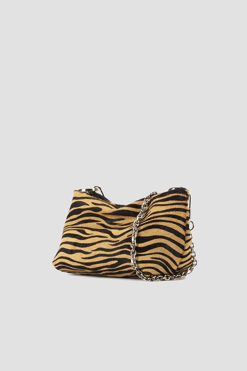 Mini Croissant Bag-multicolour #1 Mini Croissant Bag, Orange/black leather graphic-print shoulder bag from 3.1 PHILLIP LIM featuring all-over graphic print, two-tone design, top zip fastening, main compartment, chain-link shoulder strap and silver-tone hardware.- 1