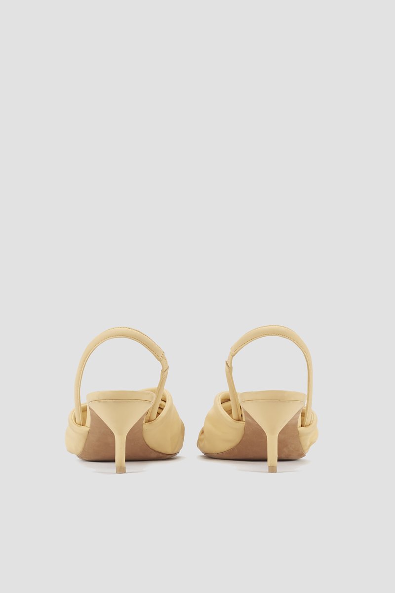 Brigitte Twisted Kitten Heel Sandal-yellow #1 Brigitte Twisted Kitten Heel Sandal, null- 5