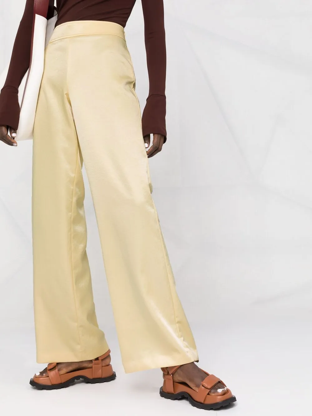 фото Jil sander брюки прямого кроя с завышенной талией