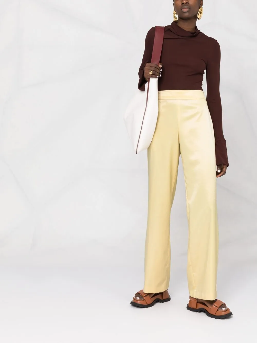 фото Jil sander брюки прямого кроя с завышенной талией