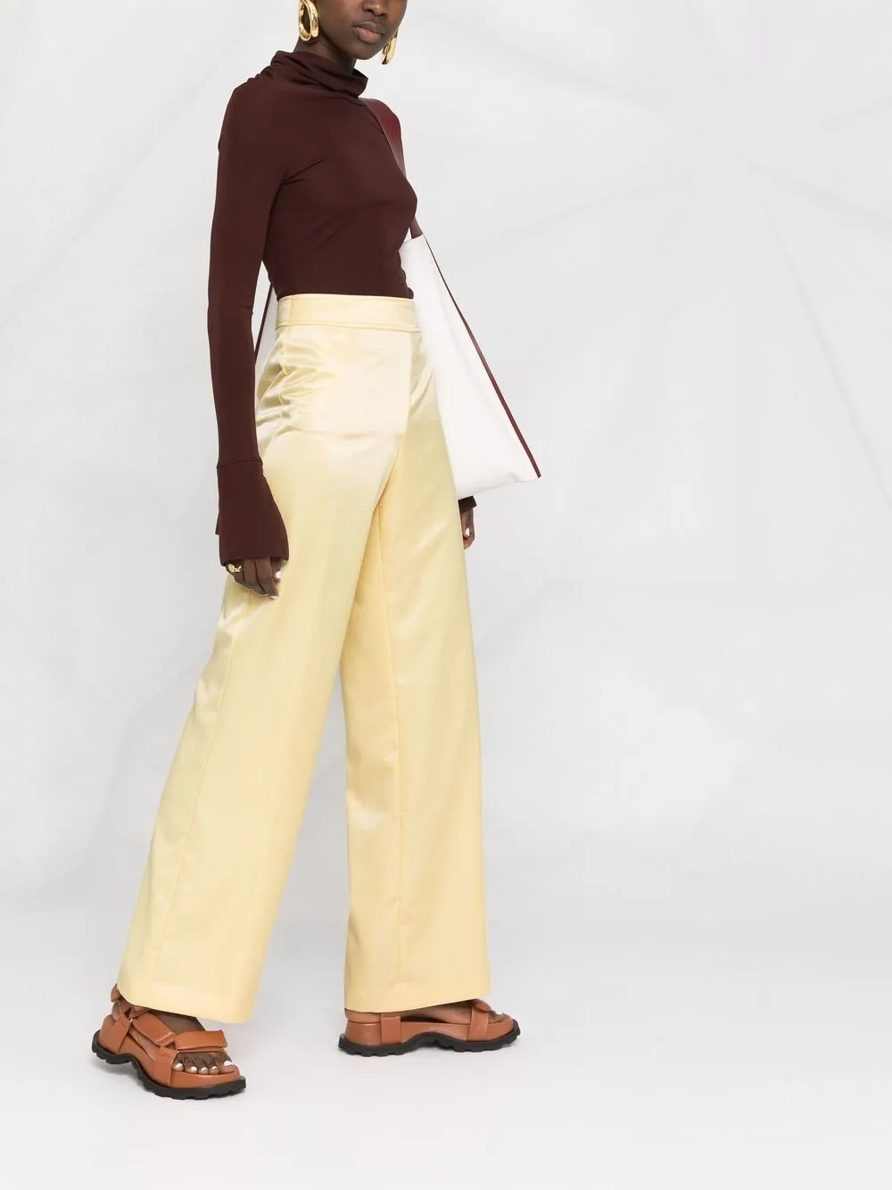 фото Jil sander брюки прямого кроя с завышенной талией