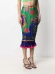 Versace starfish print pleated skirt