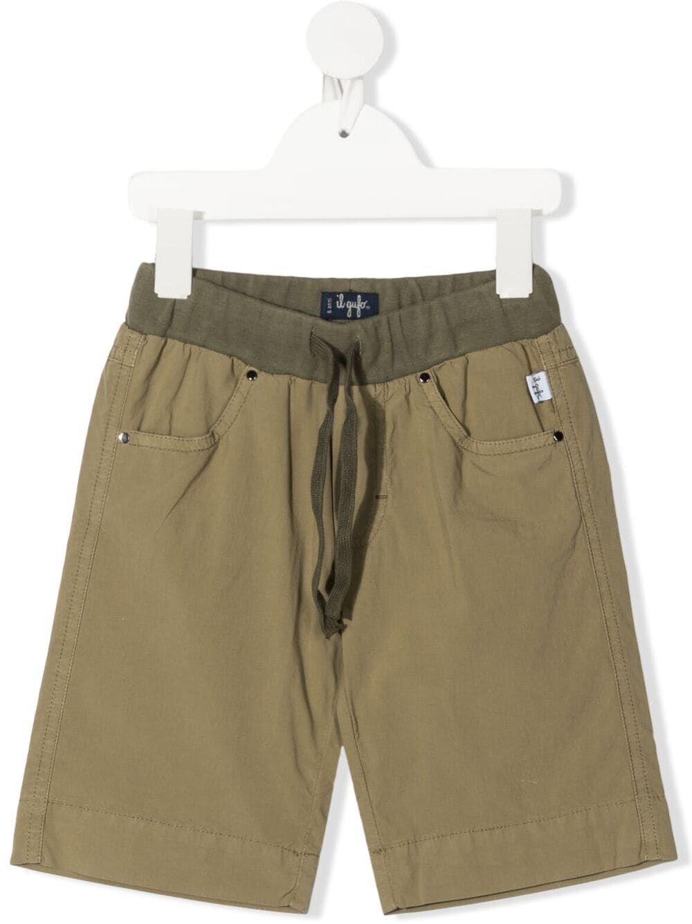 Il Gufo Kids' Drawstring Bermuda Shorts In Green