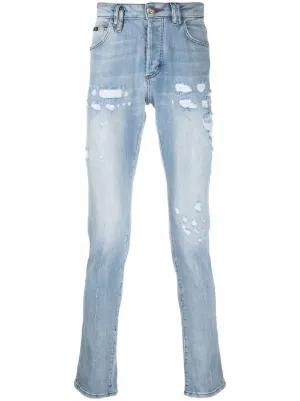 Purple Brand P001 スキニージーンズ | ブルー | FARFETCH JP