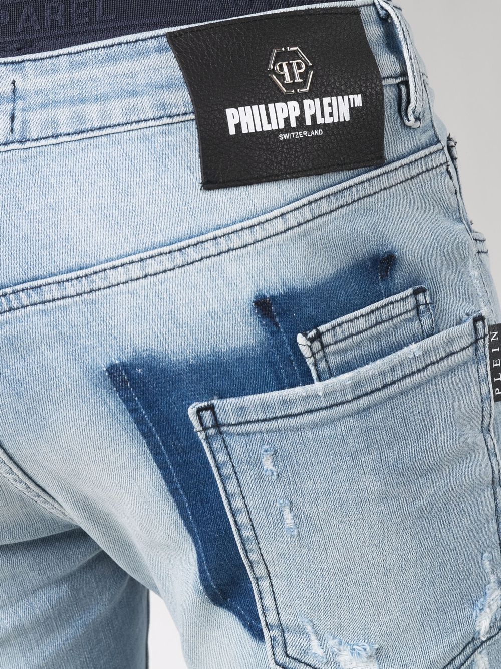 фото Philipp plein джинсы super straight с эффектом потертости