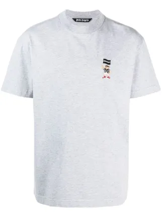 Palm angels embroidered logo t shirt Clearance