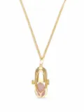 Capsule Eleven capsule crystal quartz pendant necklace - Gold