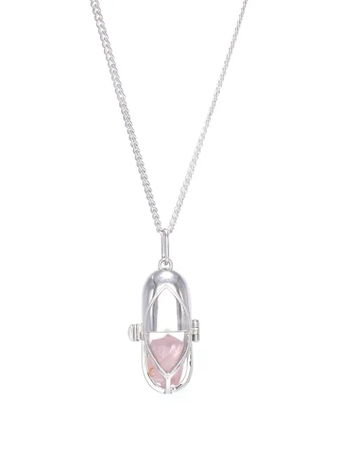 Capsule Eleven capsule crystal pendant necklace