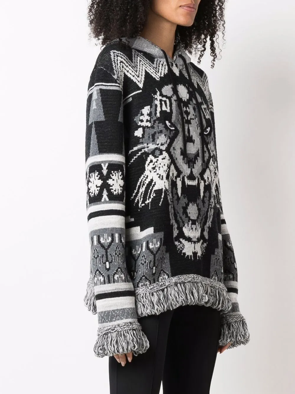  Philipp Plein Hoodie Mit Tiger Motiv   Schwarz 