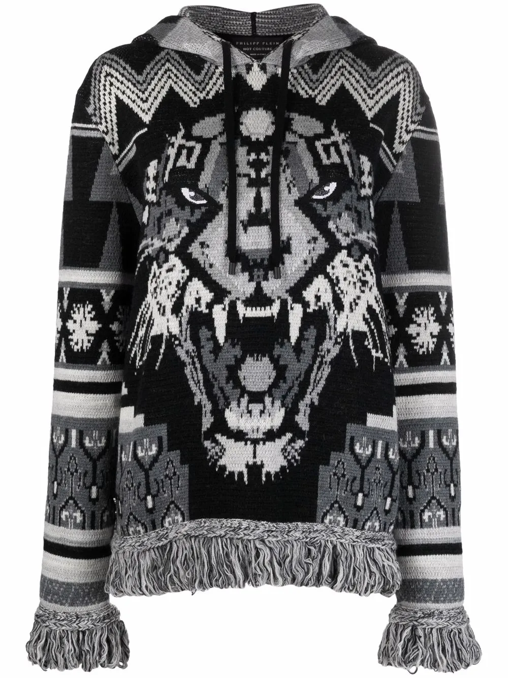 Philipp Plein Hoodie mit Tiger-Motiv - Schwarz