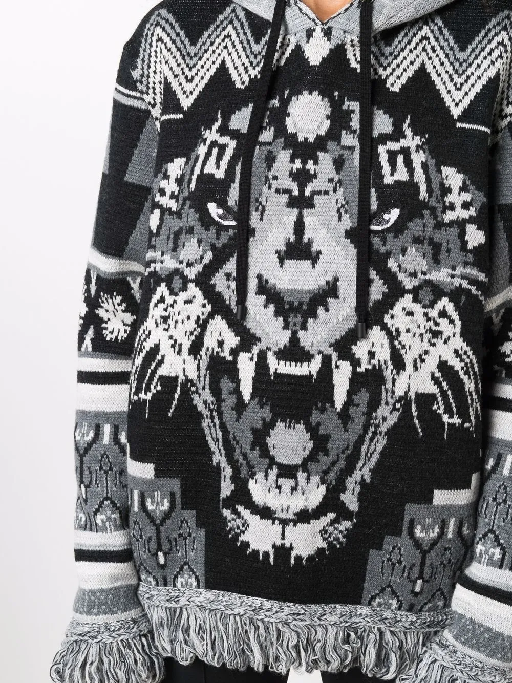 Philipp Plein Wollen hoodie Zwart
