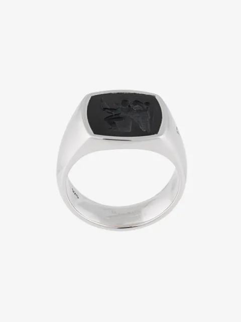 Tom Wood Cushion Eros onyx ring