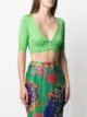 Versace cropped V-neck cardigan