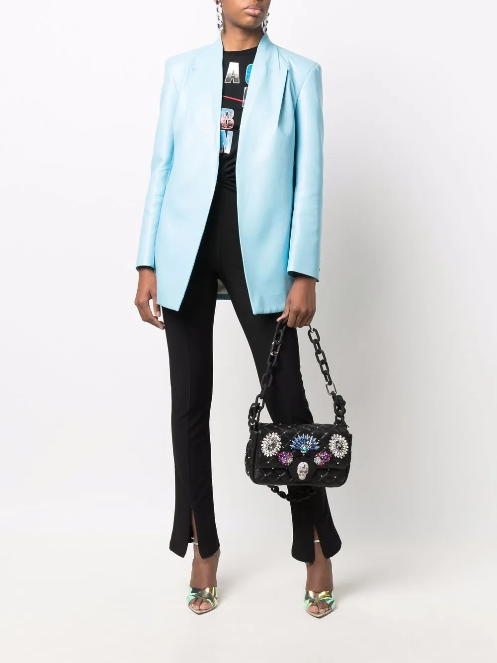 фото Philipp plein сумка на плечо с брошью