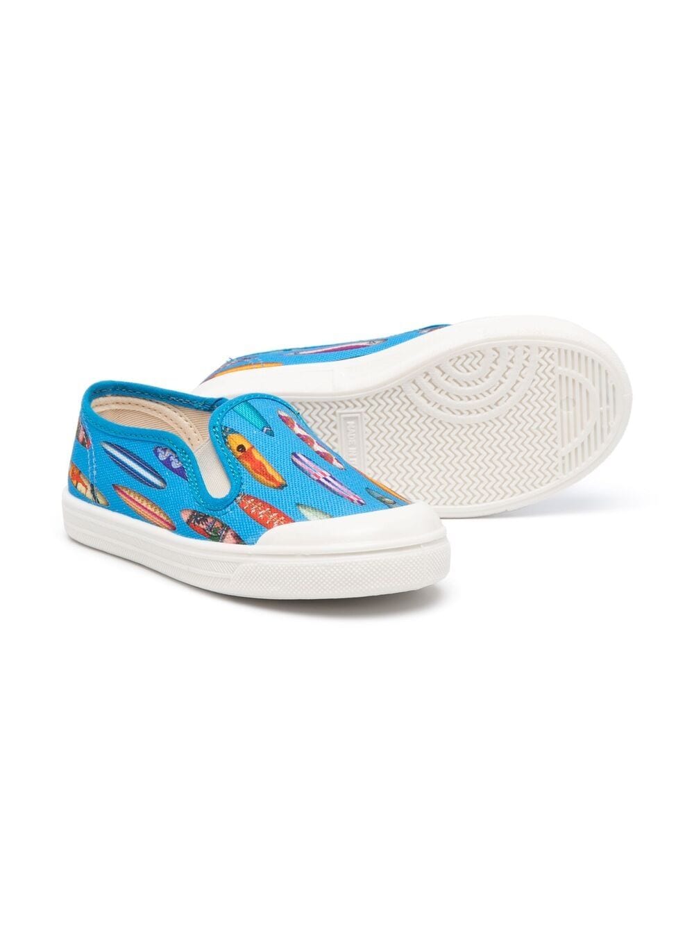 Shop Pèpè Dinosaur Print Slip-on Sneakers In Blue