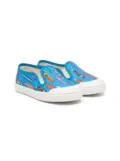 Pèpè dinosaur print slip-on sneakers - Blue