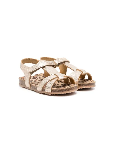 Pèpè Golden leopard-print sandals