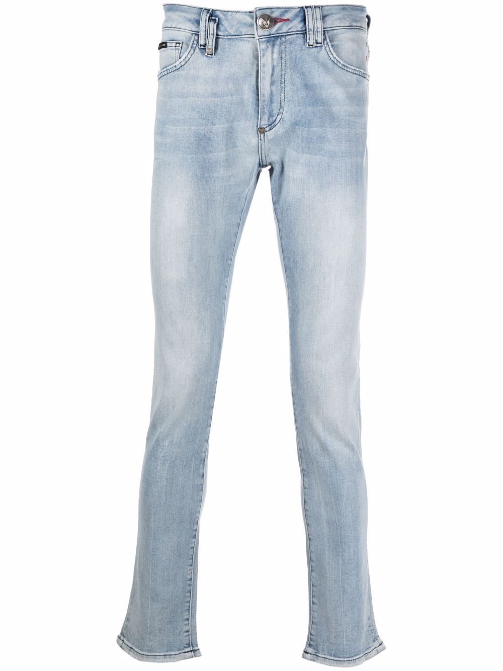 

Philipp Plein logo-plaque slim-cut jeans - Blue