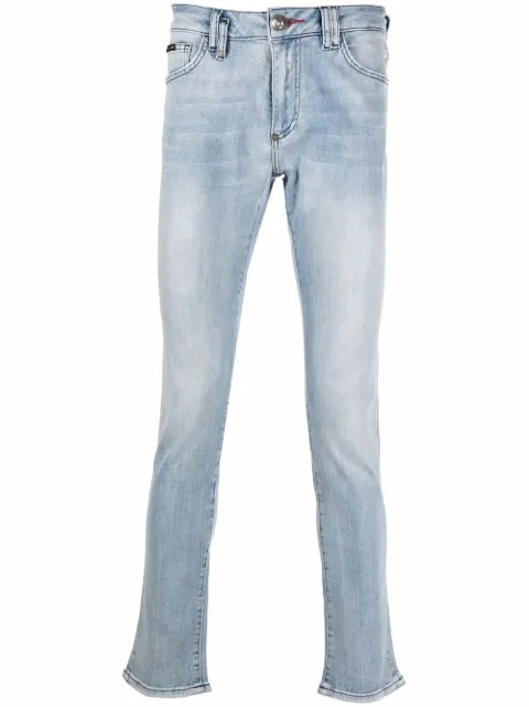 Philipp Plein logo-plaque slim-cut jeans