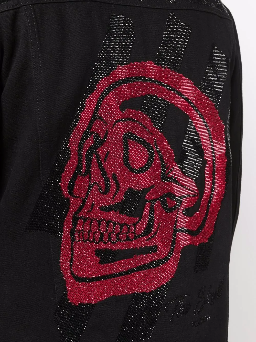 фото Philipp plein декорированная джинсовая куртка