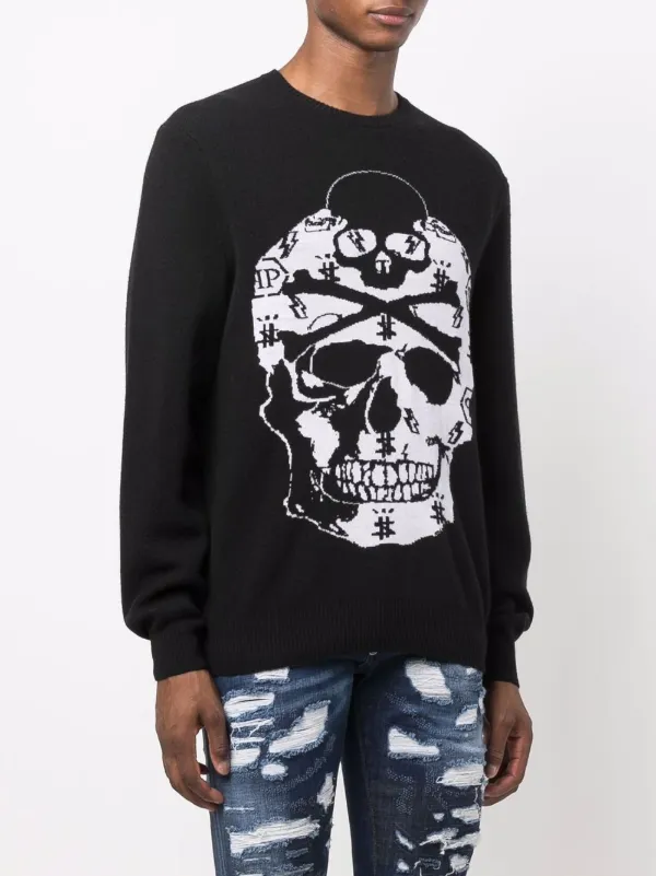 Philipp Plein Knitted Skull Jumper 