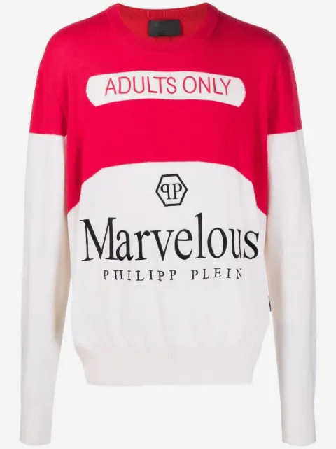Philipp Plein logo-print cashmere jumper