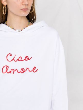 Ciao Amore 刺绣连帽衫展示图