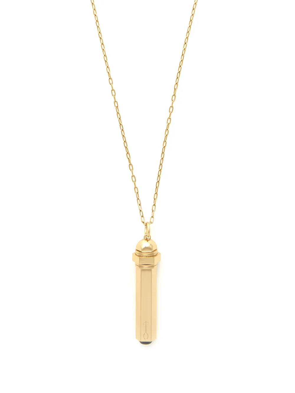 hex capsule pendant necklace