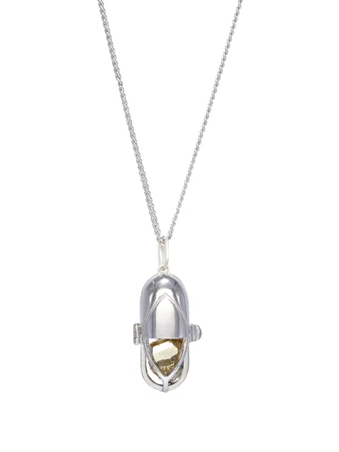 Capsule Eleven capsule crystal pendant necklace