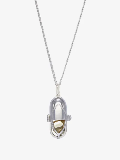 Capsule Eleven capsule crystal pendant necklace
