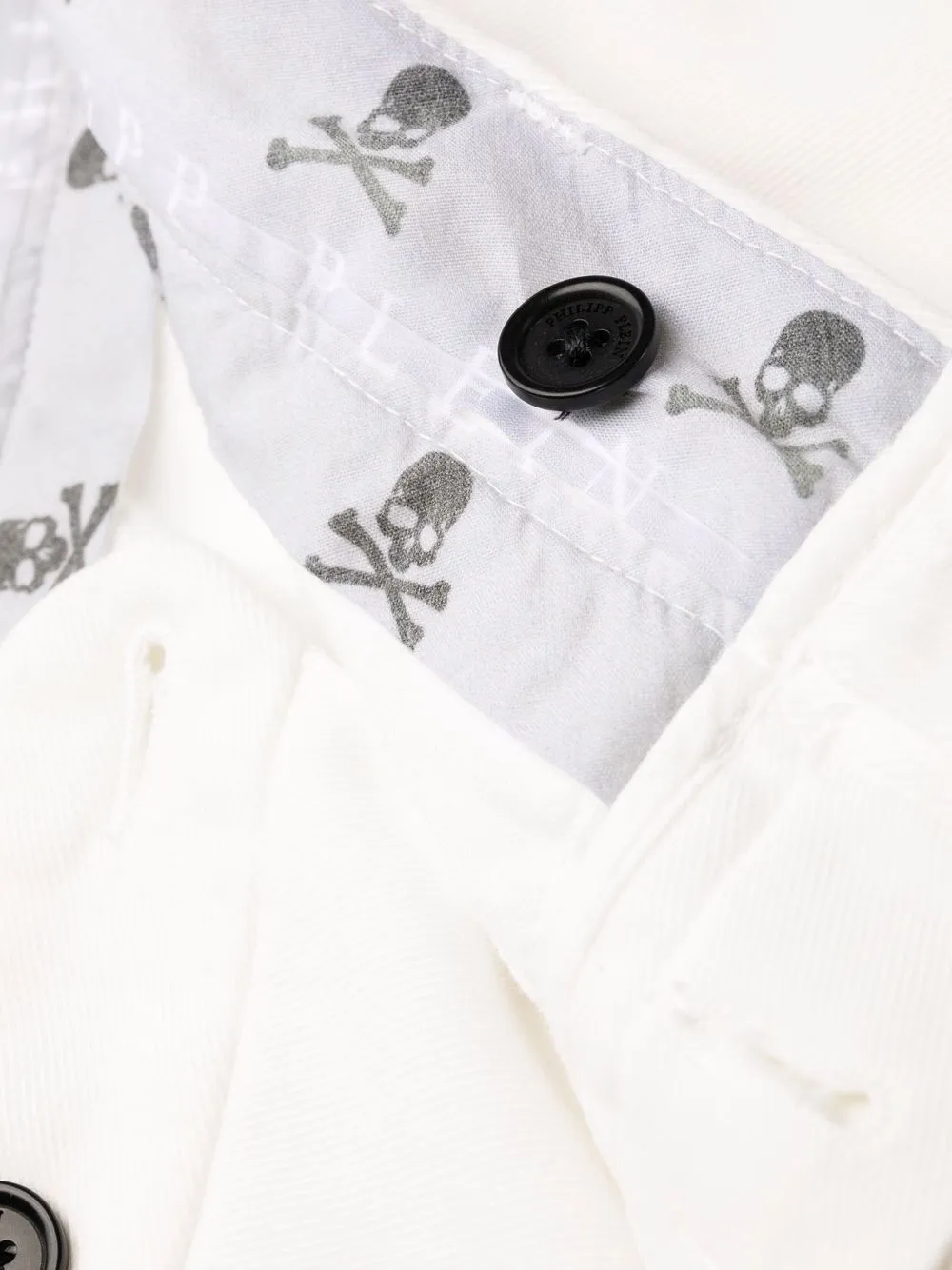 Cheap Philipp Plein embroidered skull trousers Men