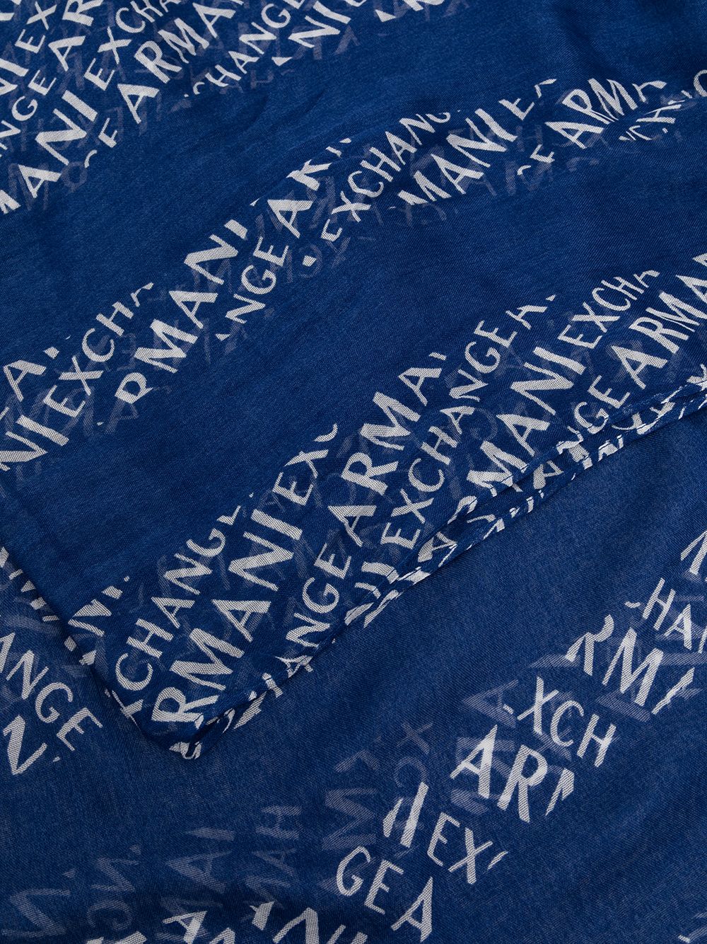 Armani Exchange logo print Modal Scarf Farfetch