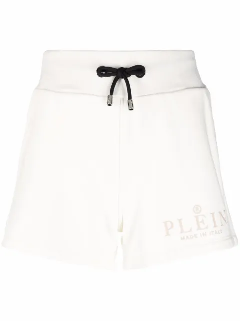 Philipp Plein Iconic logo-print drawstring shorts