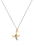 True Rocks two-tone banana-charm necklace - Silver