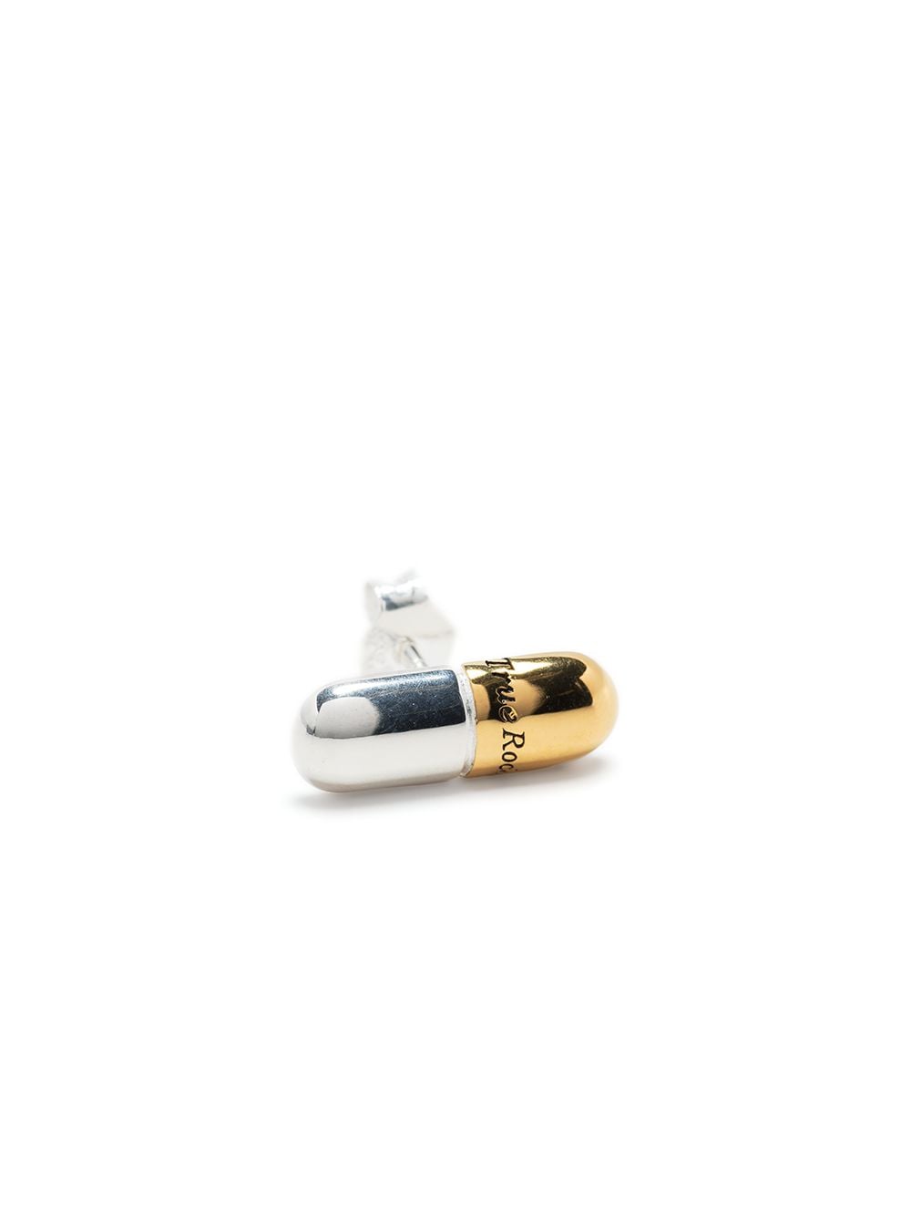 Image 2 of True Rocks Pill two-tone stud earring