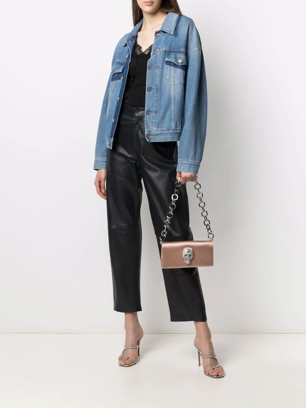 фото Philipp plein сумка на плечо iconic с декором skull