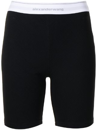 inleveren functie galerij Alexander Wang Reflective Logo Biker Shorts - Farfetch