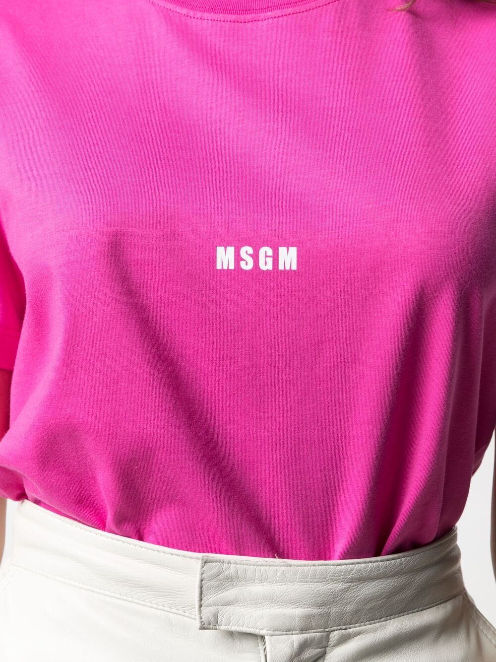 фото Msgm футболка с круглым вырезом и логотипом