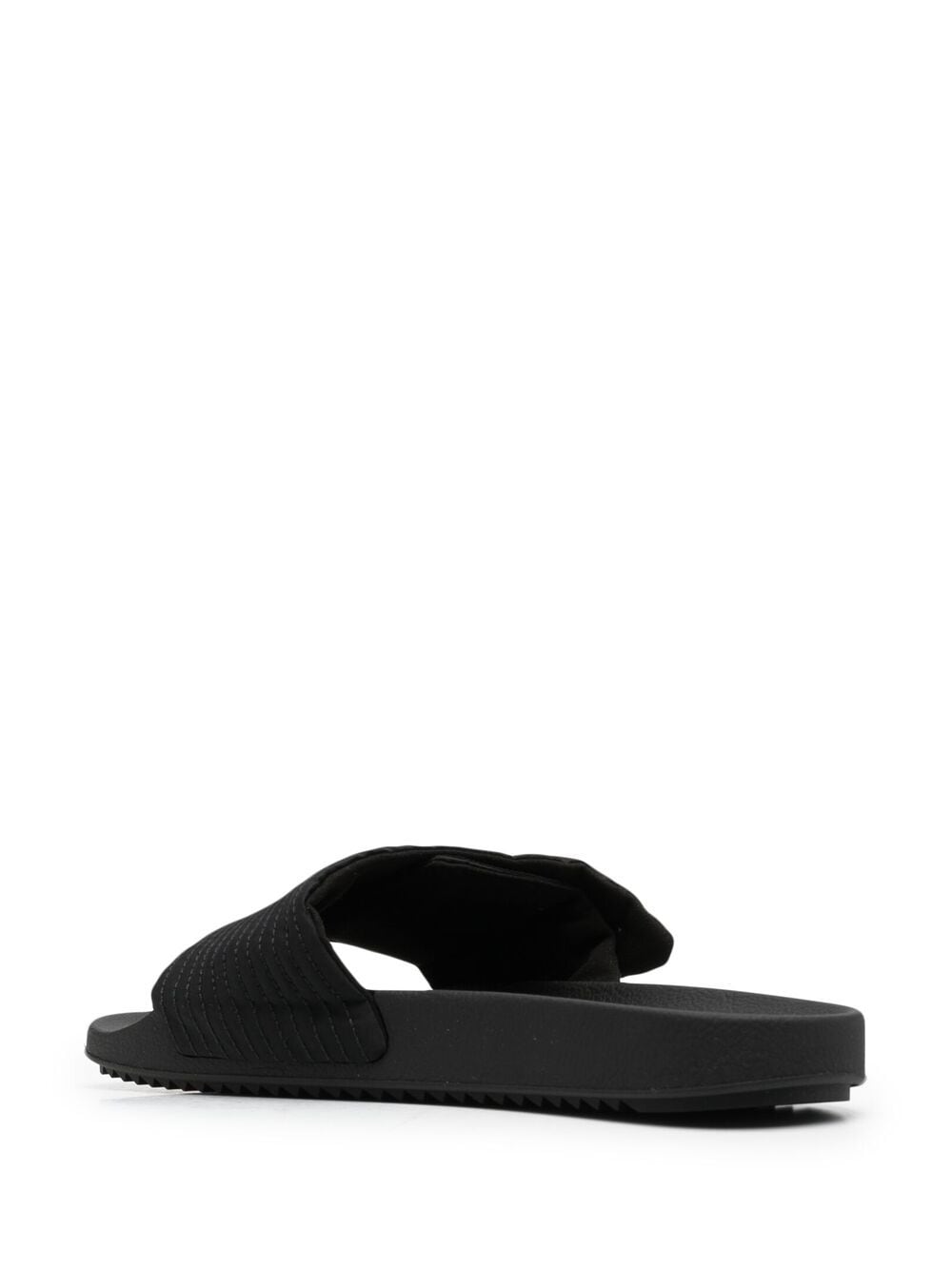 Shop Rick Owens Drkshdw Canvas Touch-strap Piped Slides In Black