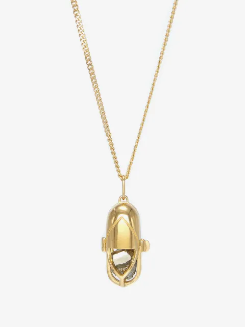 Capsule Eleven pyrite crystal capsule pendant necklace