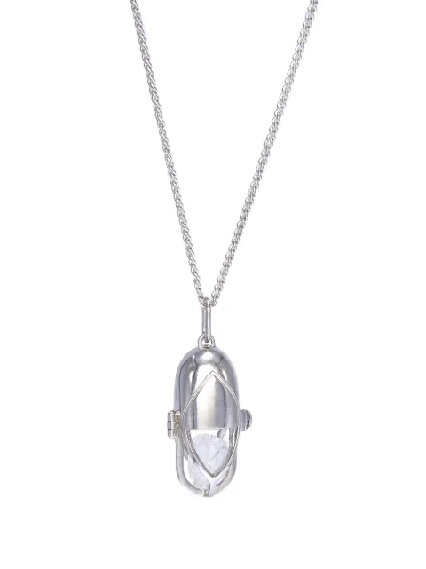 Capsule Eleven capsule crystal pendant necklace
