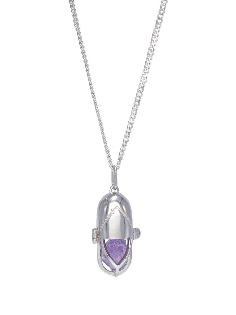 Capsule Eleven capsule crystal pendant necklace