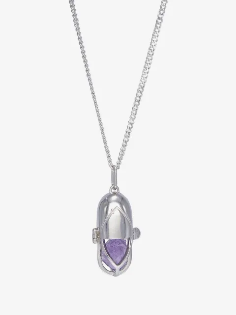 Capsule Eleven capsule crystal pendant necklace